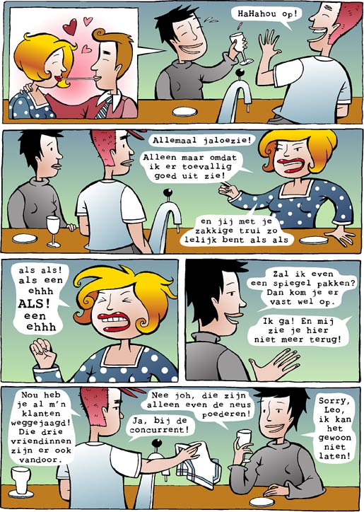 Sandra de Haan cartoon - rietje deel 2