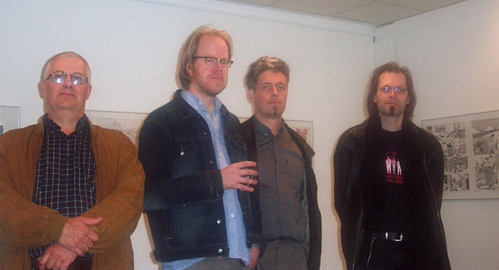 Van links naar rechts: Olle Berg, Jason, Ole Comoll Christensen en
samensteller Marcel Ruijters