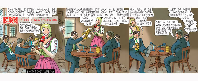 Waar twee honden vechten om een been