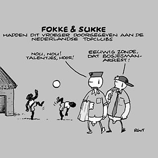 fokke en sukke bosjesman arrest cartoon