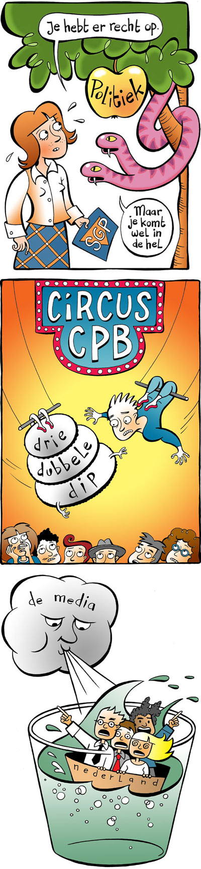 Cartoon: Dubbele boodschap aan SGP-vrouwen
