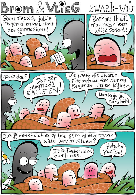 De larven van Brom & Vlieg hebben die documentaire over zwarte piet 
	ook gezien